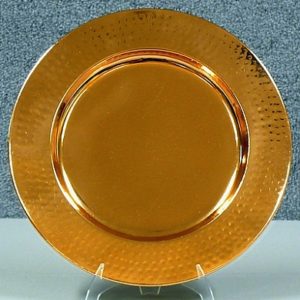 12" Hammered Copper Charger Plate