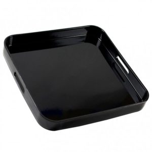 13.5" Square Black Lacquer Tray *NOT FOOD SAFE*