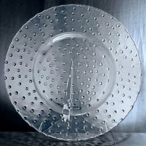 13" Champagne Bubble Glass Charger Plate