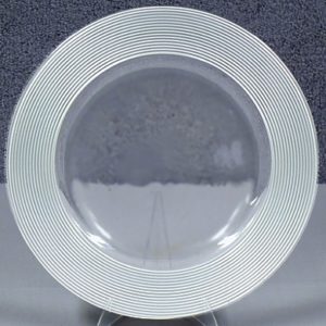 13" Saturn Glass w/ Silver Rim Charger Plate