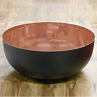 15" Revere Bowl - Copper & Black Enamel