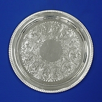 15" Round Silver Passing Tray