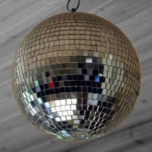 20" Mirrored Disco Ball with Rotating Motor