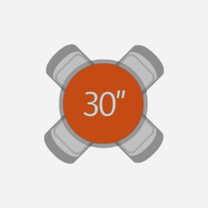 30" Round Cocktail Table / 30" Height (Sit Down)