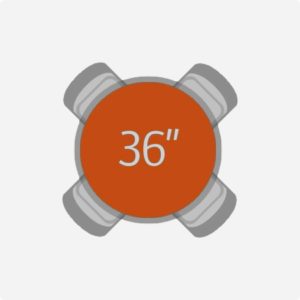 36" Round Cocktail Table / 30" Height (Sit Down)