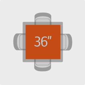 36" sq. Stand-up Cocktail Table/42" Height