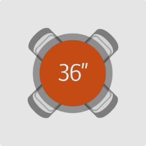 36"rd. Pedestal Stand-up Table - 42" height