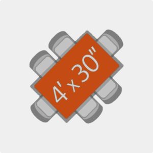 4' x 30 Banquet Table (seats 4-6)