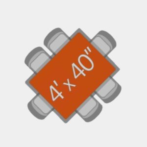 4' x 40" Banquet Table (seats 4-6)