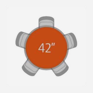 42" Round Table w/ Umbrella Hole (seats 4-6)