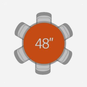 48" Round Table w/ Umbrella Hole (seats 6-8)