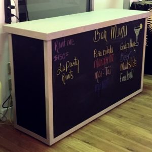5 1/2' Branding/Chalkboard Bar with Grey Top