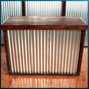 5' Paso Robles Bar-Metal w/ Wood Top