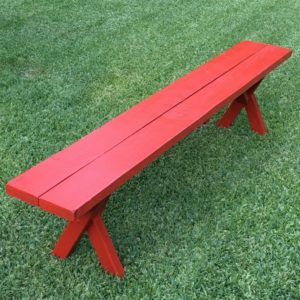 6' Picnic Bench - Bright Red