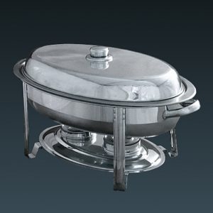 6 quart Silver Oval Chafer