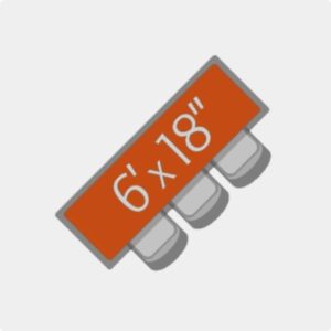 6' x 18" Conference Table (seats 3)