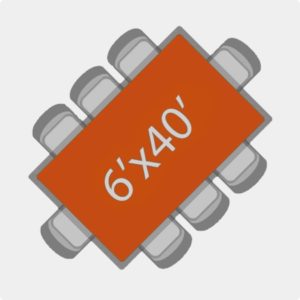 6' x 40" Banquet Table (seats 6-8)