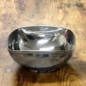 6" Square Polished Stainless Bowl