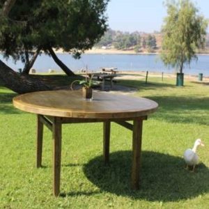 66" Round Rustic Vineyard Table