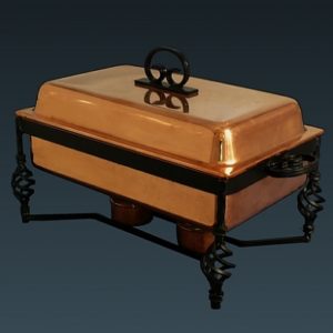 8 quart Copper Chafer/Iron Frame
