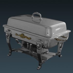 8 quart Silver Ornate Chafer