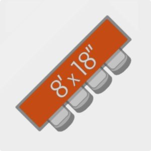 8' x 18" Conference Table (seats 4)