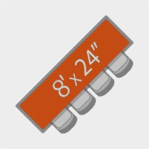 8' x 24" Conference Table (seats 4)