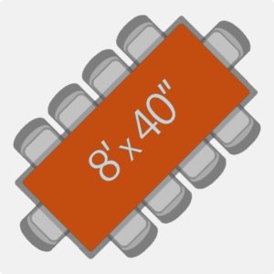 8' x 40" Banquet Table (seats 8-10)