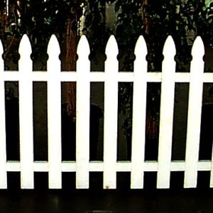 8' x 42" White Picket Fence Section
