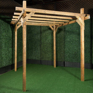 8' x 8' x 8' Rustic Vineyard Wood Arbor