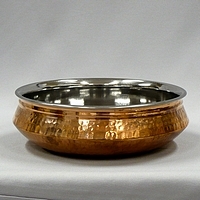9" round Hammered Copper Moroccan Bowl