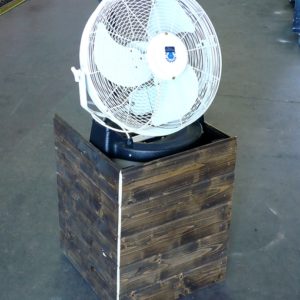 Commercial Misting Fan w/ Vineyard Wood Base