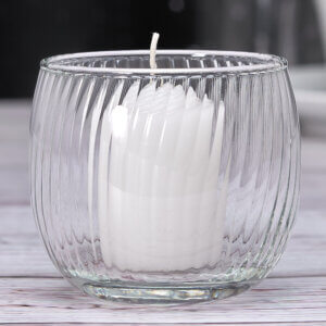 Glass Optic Votive Candle Holder