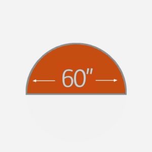 Half 60" Round Table