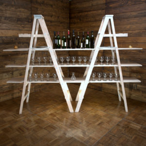 8' Ladder Back Bar - White Wash