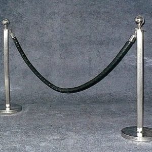 Premiere Aisle Stanchion Post - Chrome/Ribbed