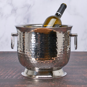 Wine Bucket - Double Wall Hammered Stainless