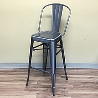 Tolix Metal Bar Stool w/ Back