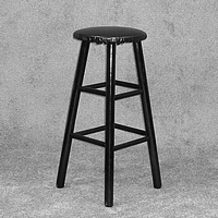 Black Wood Bar Stool
