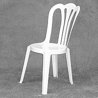 White Bistro Stacking Chair