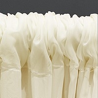 10' tall Ivory Sheer Pipe & Drape