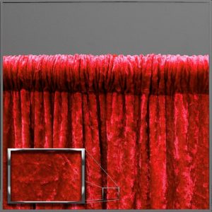 10' tall Red Velour Pipe & Drape