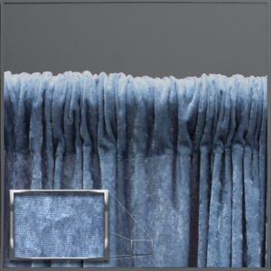 10' tall Steel Blue Velour Pipe & Drape