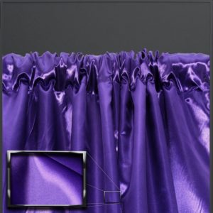 10' tall Ultra Violet Satin Pipe & Drape
