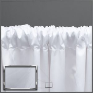 12' tall White Lamour Pipe & Drape