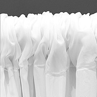 10' tall White Sheer Pipe & Drape