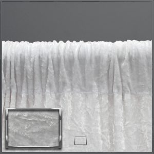 10' tall White Velour Pipe & Drape