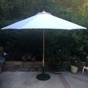11' Market Umbrella w/ Natural Top & Base