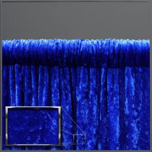 12' tall Royal Blue Velour Pipe & Drape
