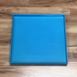 13" Square Turquoise Melamine Bar Tray